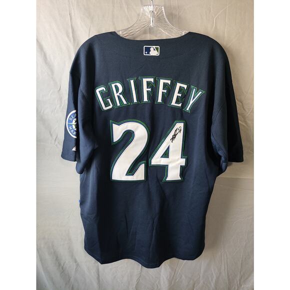 Seattle Mariners Jersey Mens 48 MLB Baseball Ken Griffey Jr Autograph Majestic - Picture 1 of 10